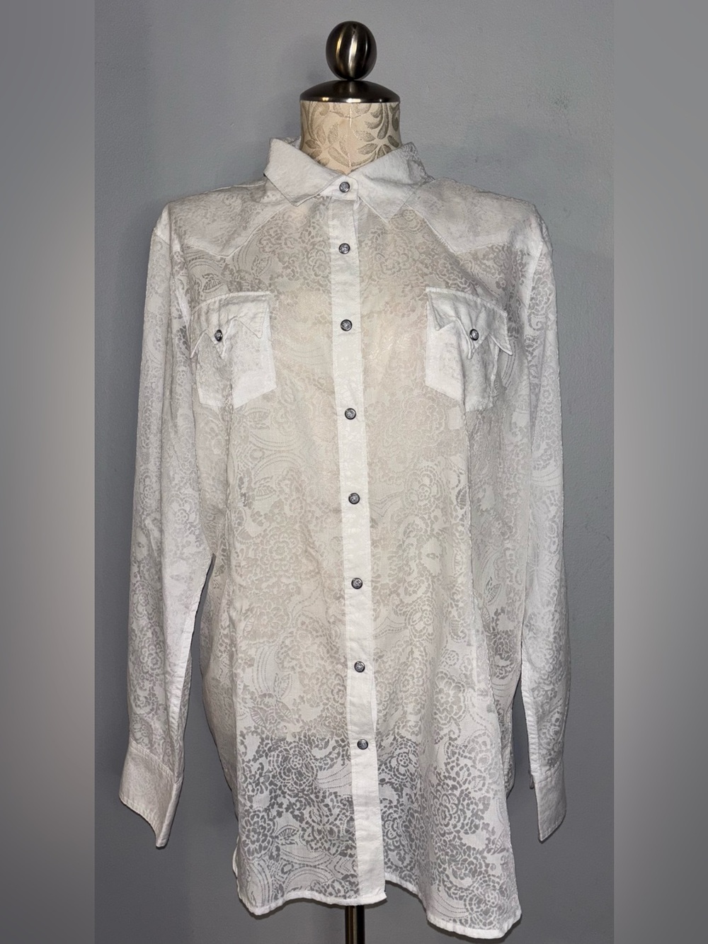 Ariat White Western Button-Down Shirt